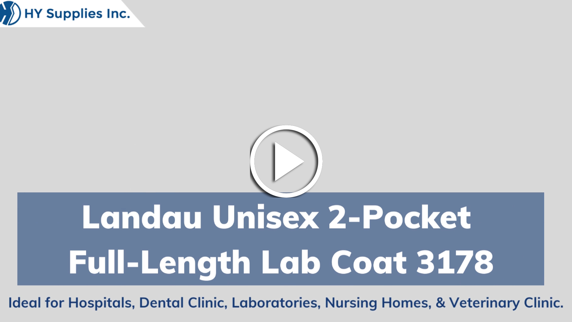Landau Unisex 2-Pocket Full-Length Lab Coat