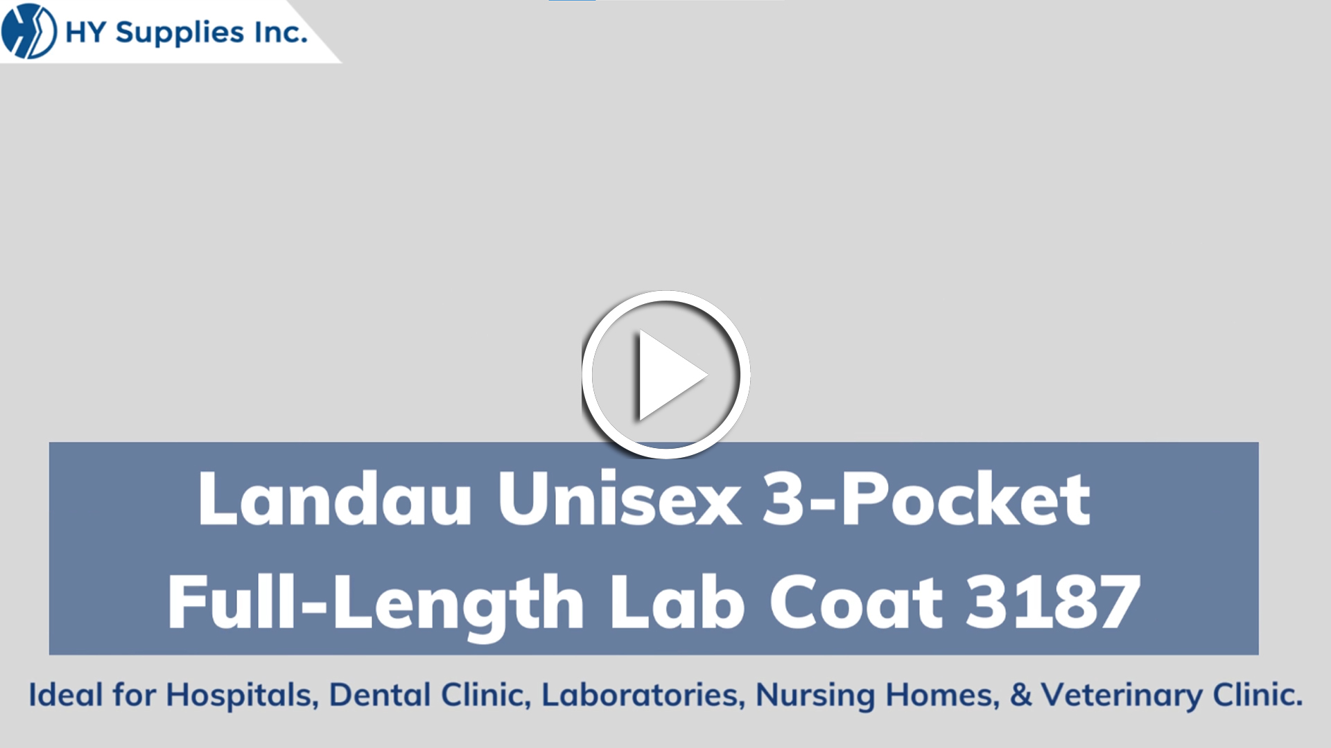 Landau Unisex 3-Pocket Full-Length Lab Coat
