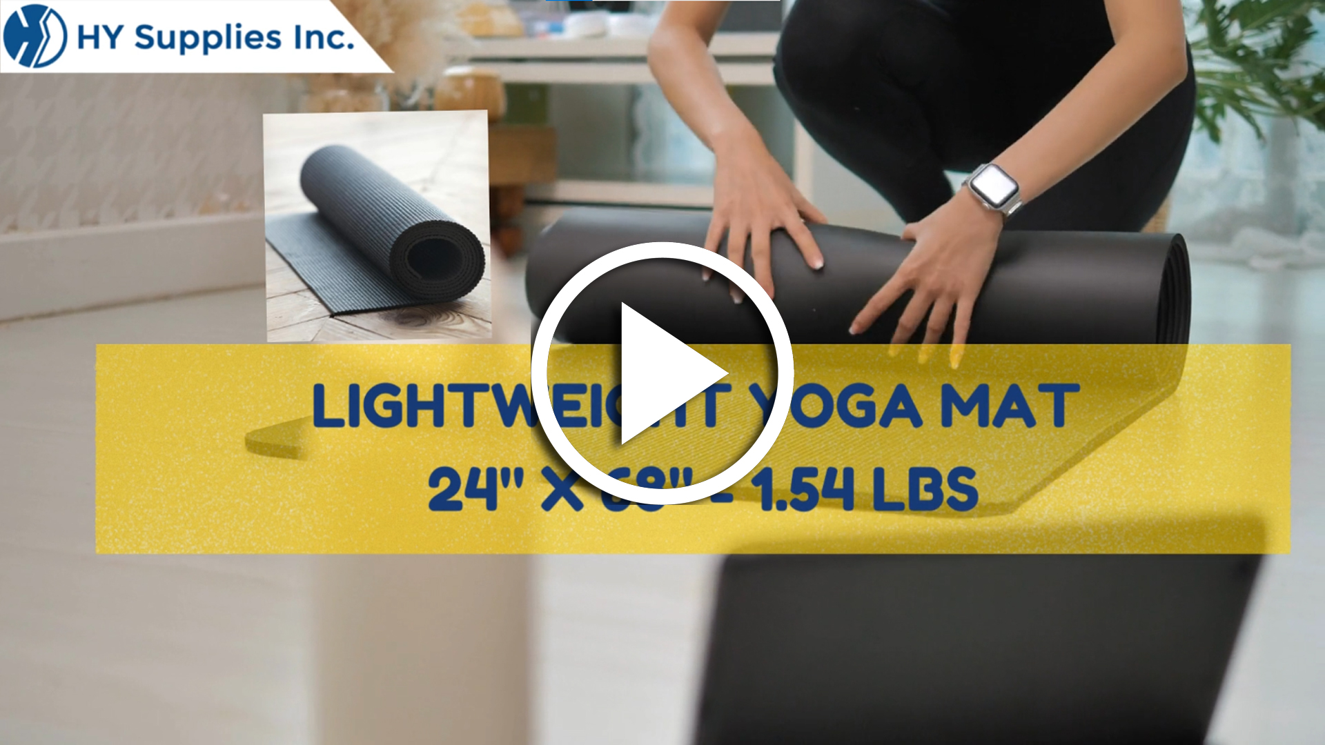 Lightweight Yoga Mat - 24"x 68"- 1.54 lbs