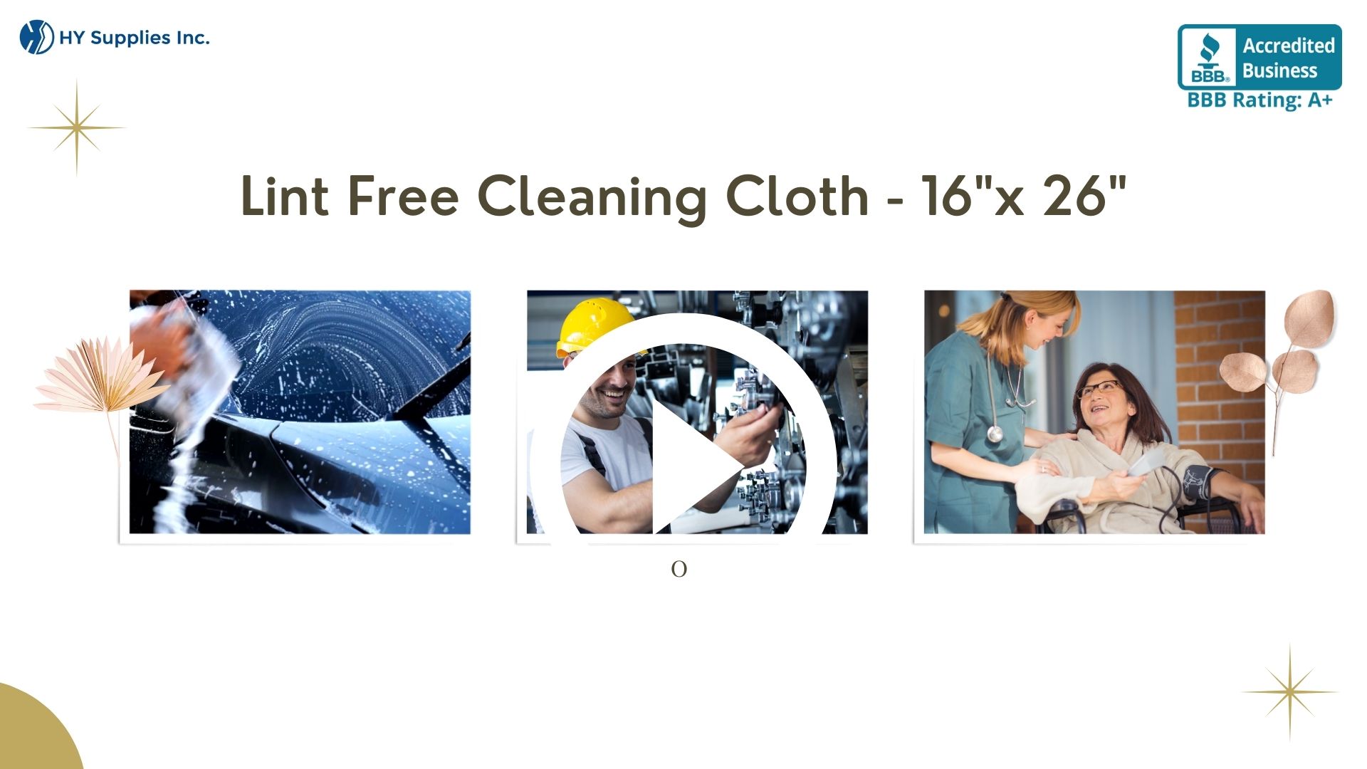 Restaurant Lint Free Cleaning Cloth - 16" x 26"
