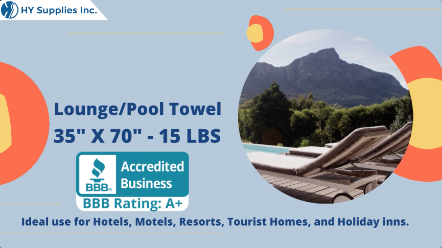 Lounge/Pool Towel - 35"" x 70"" - 15 Lbs