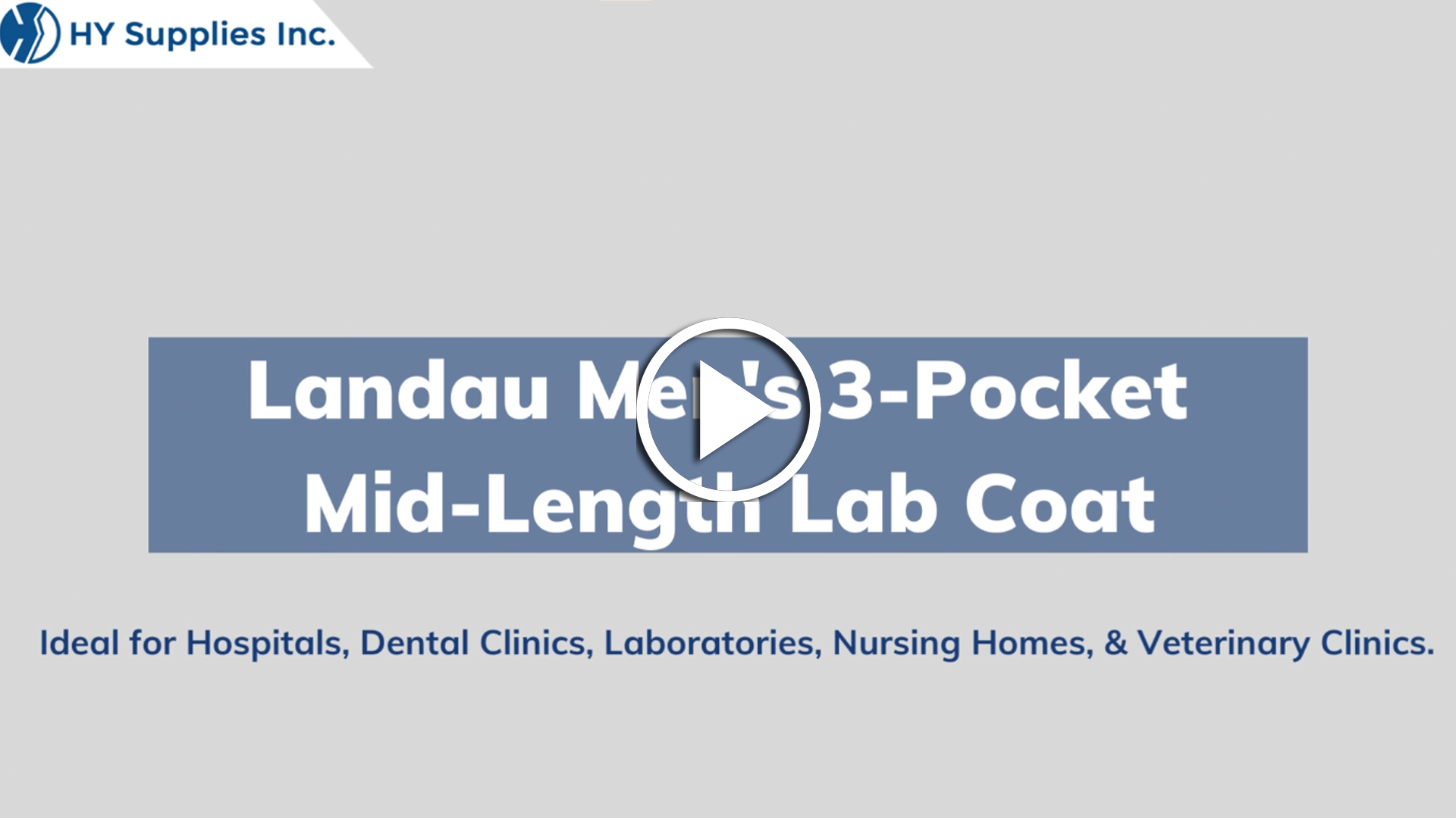 Men's 3-Pocket Poplin Staff 35½"Lab Coat