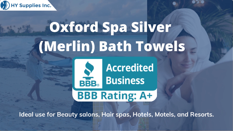 Oxford Spa Silver (Merlin) Bath Towels