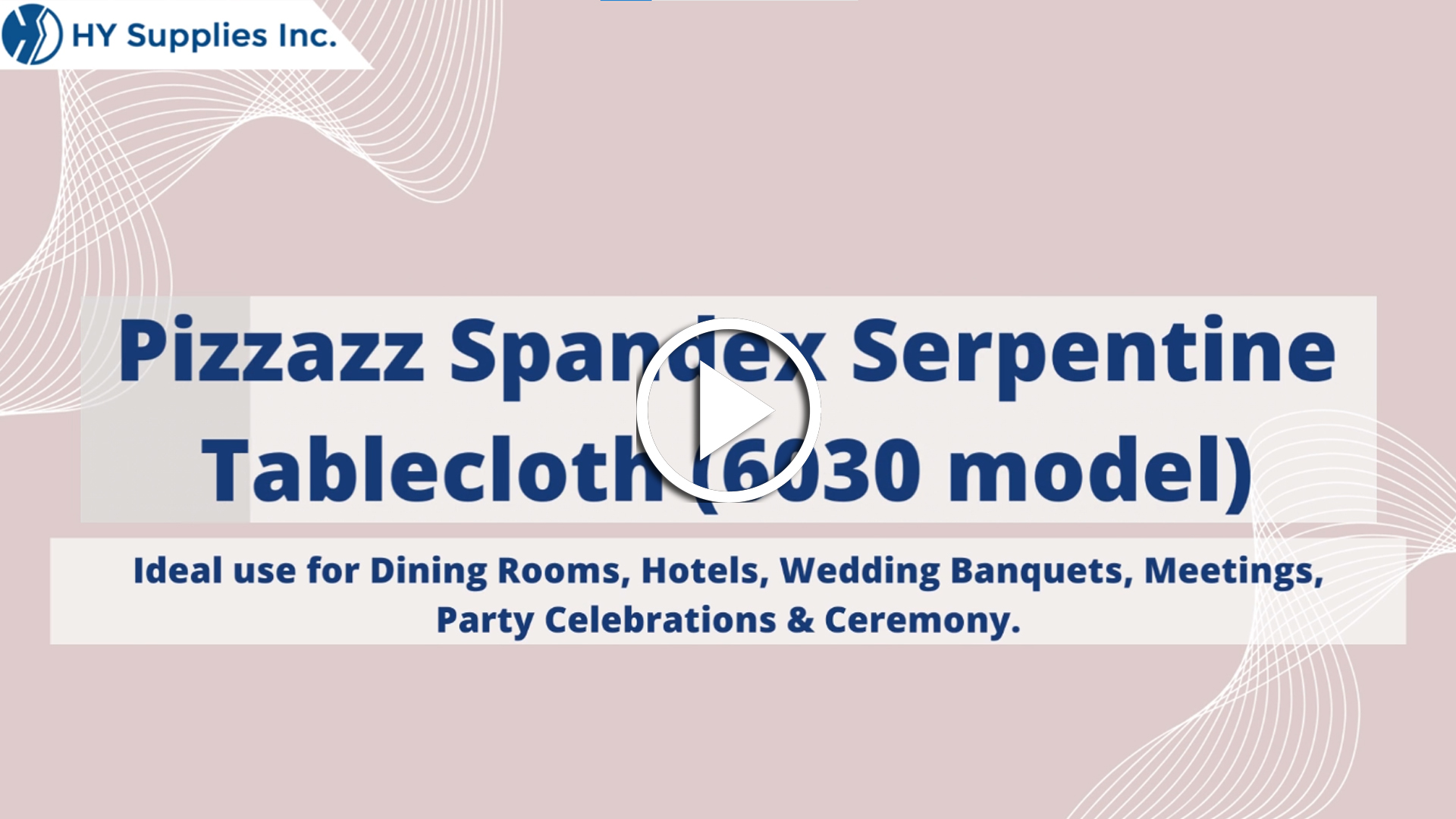 Pizzazz Spandex Serpentine Tablecloth (6030 model)
