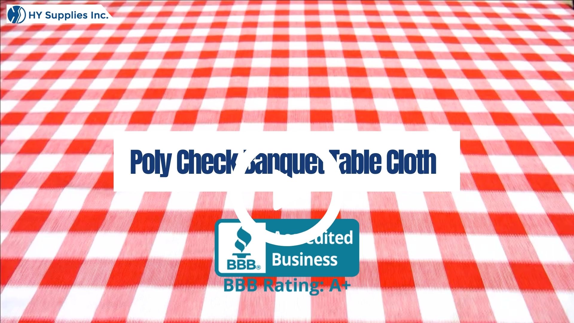 Poly Check Banquet Table Cloth 