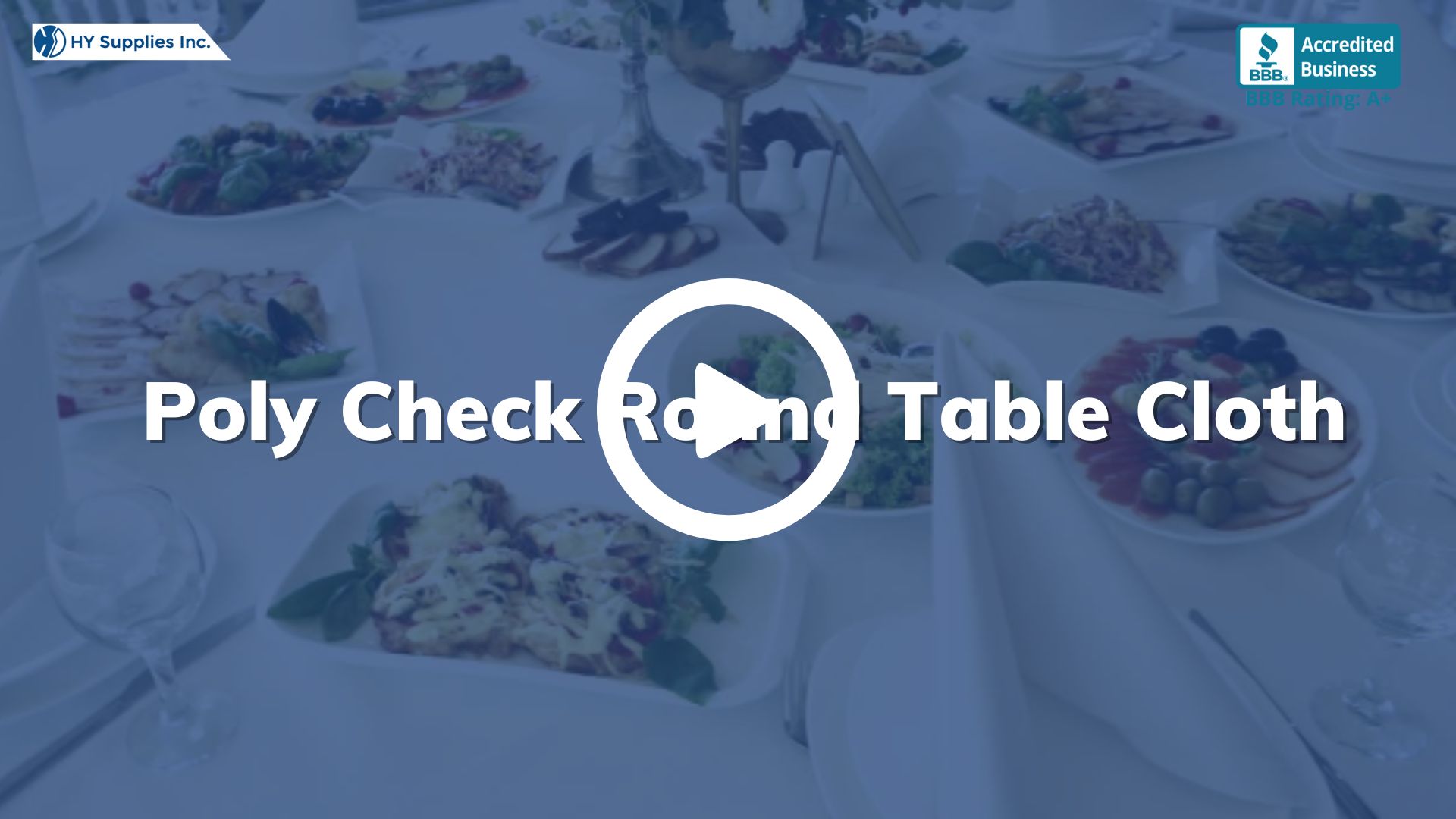 Poly Check Round Table Cloth