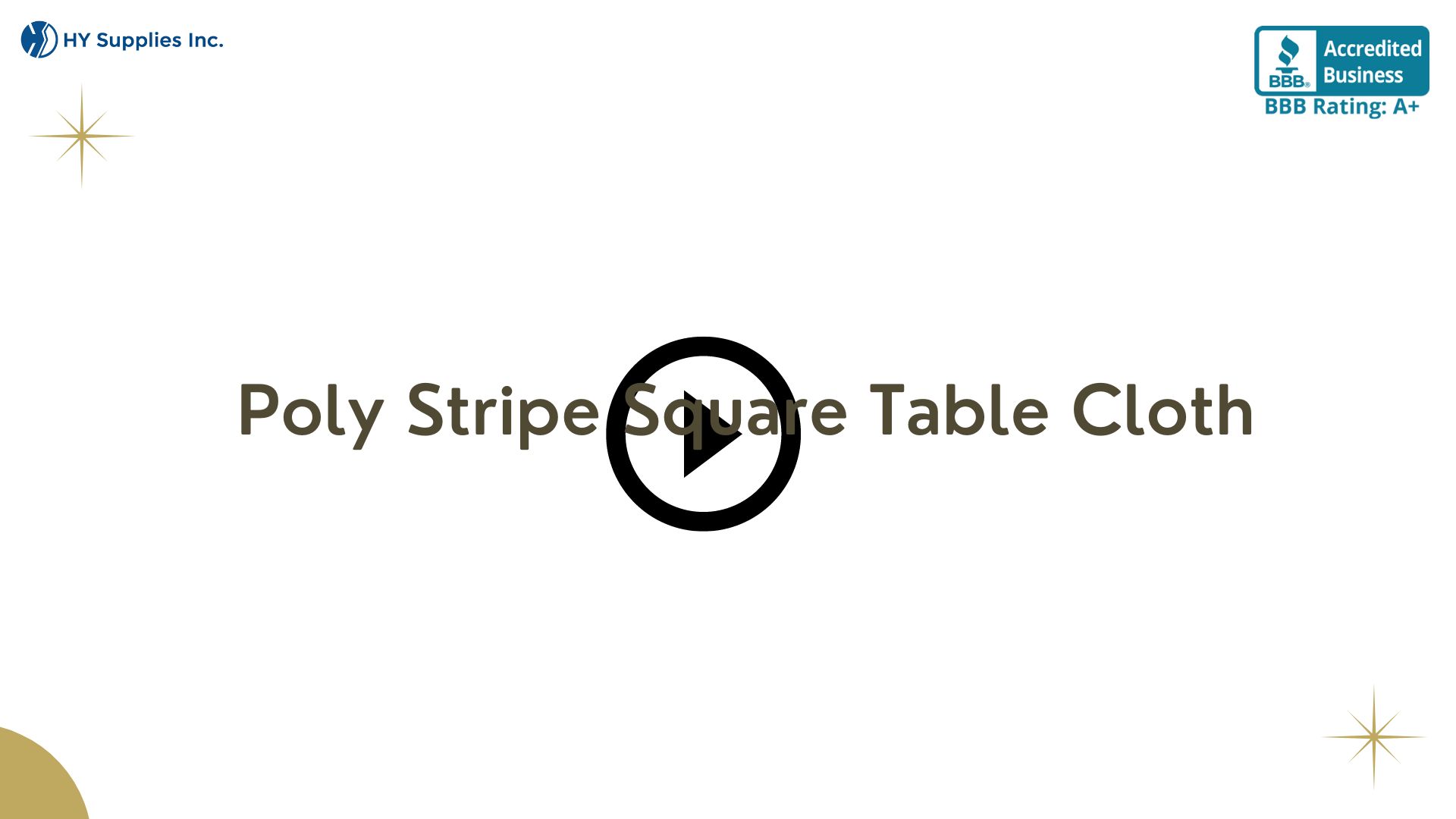 Poly Stripe Square Table Cloth