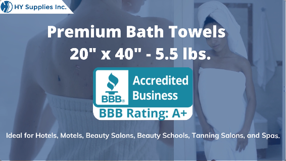 Premium Bath Towels - 20"" x 40"" - 5.5 lbs