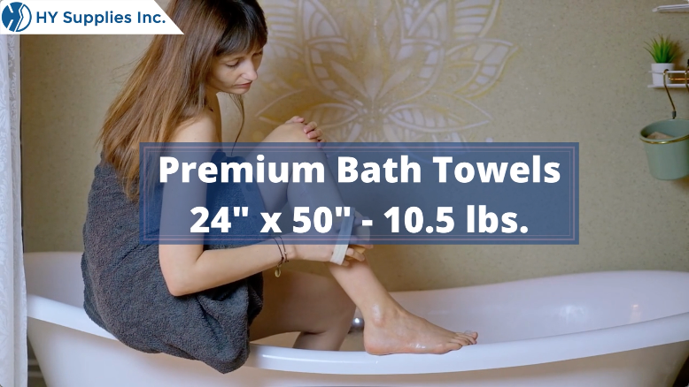Premium Bath Towels - 24"x 50"- 10.5 lbs.