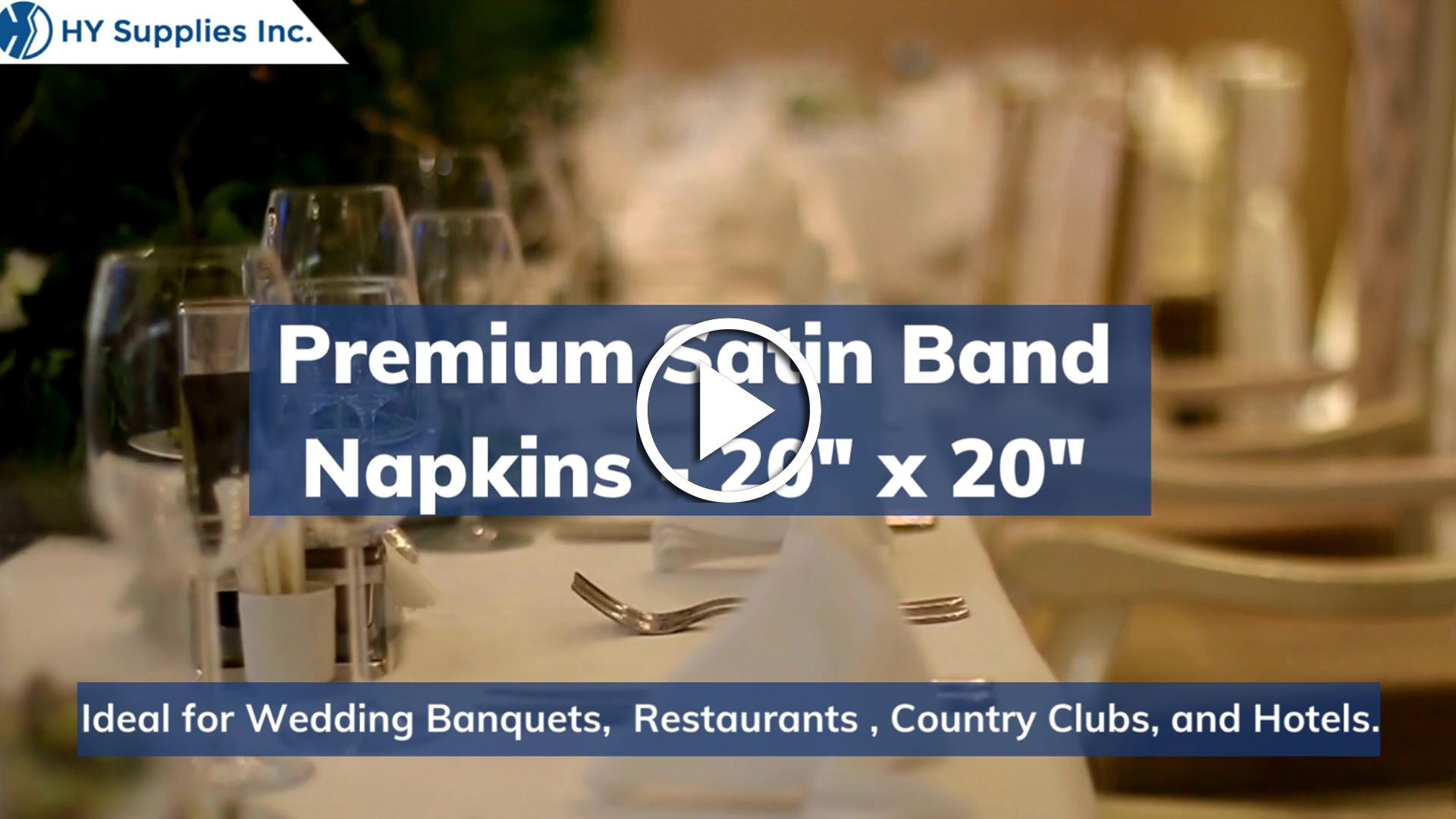 Premium Satin Band Napkins - 20"" x 20""