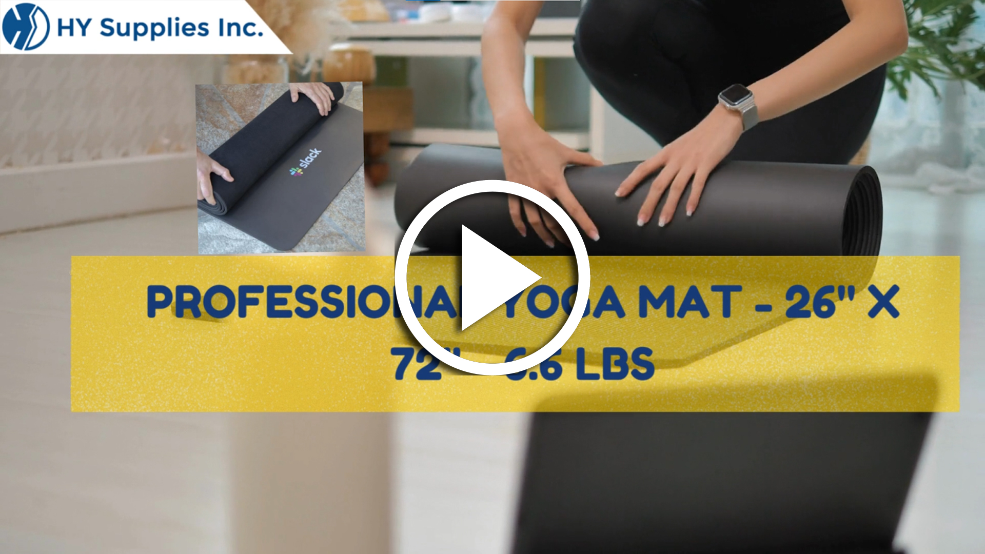 Professional Yoga Mat - 26" x 72" - 6.6 lbs