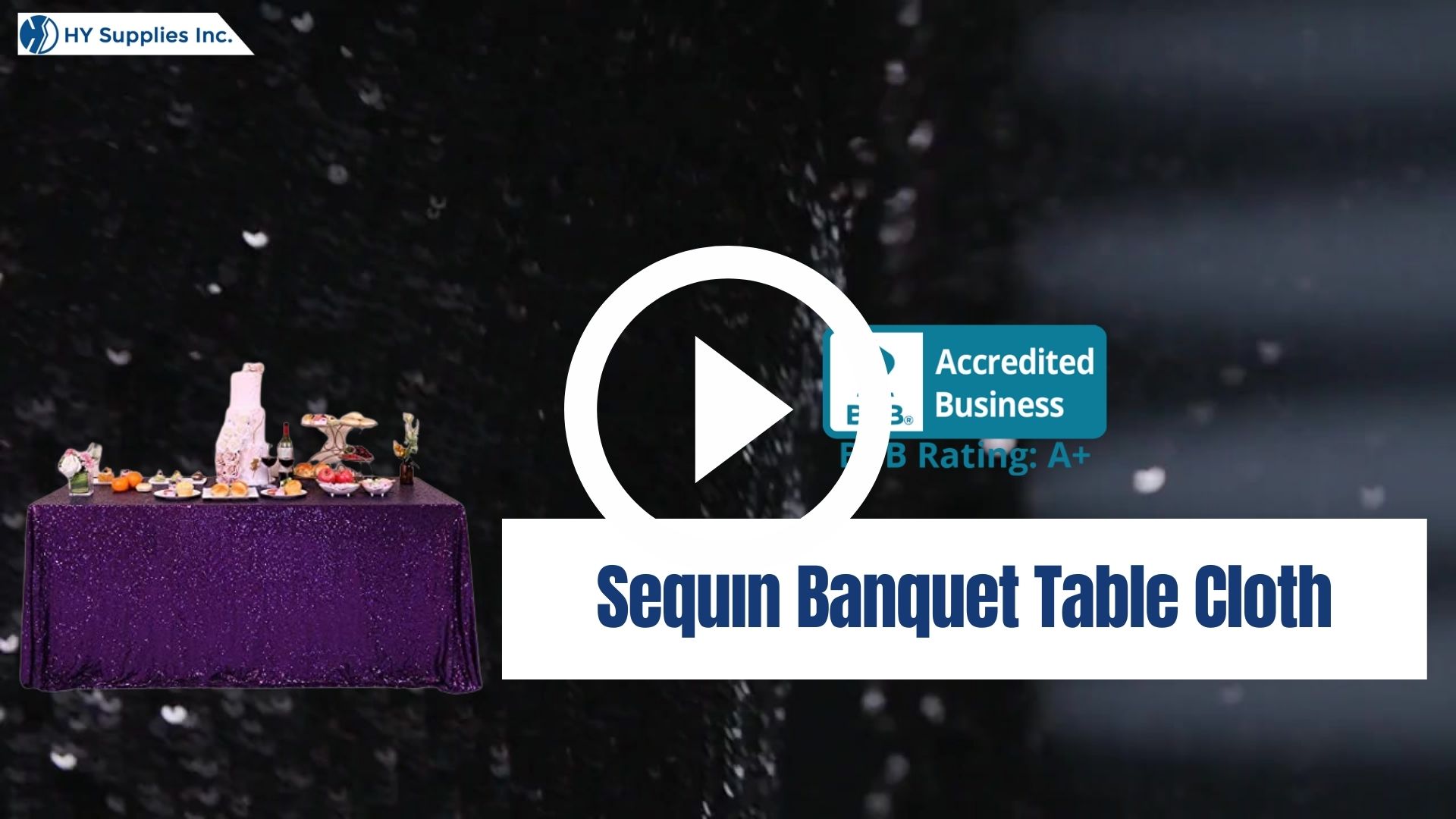 Sequin Banquet Table Cloth