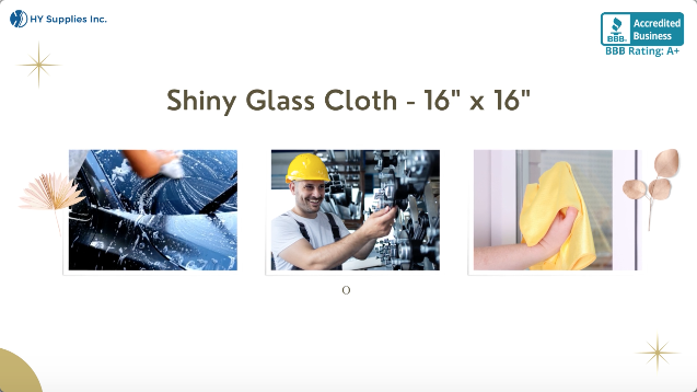Shiny Glass Cloth - 16" x 16"