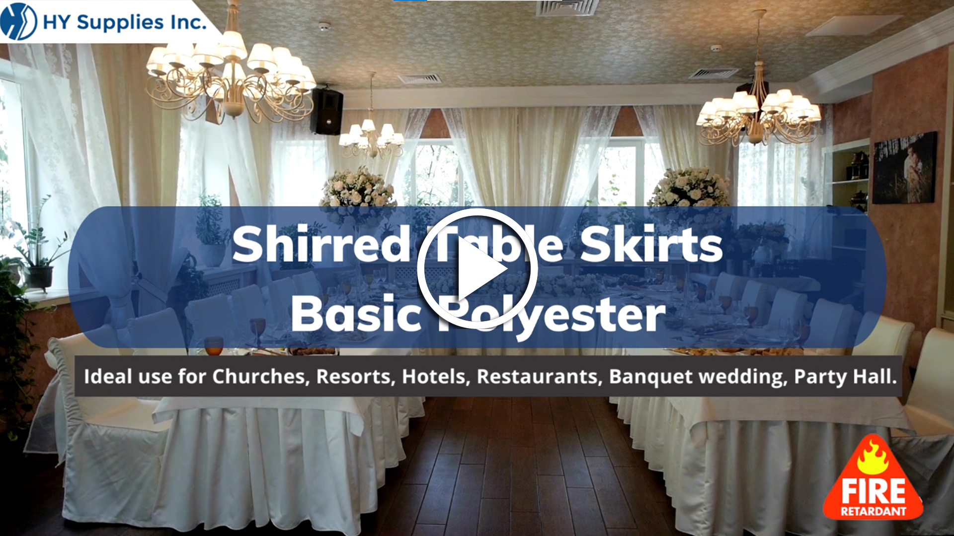 Shirred Table Skirts-Flame Resistance