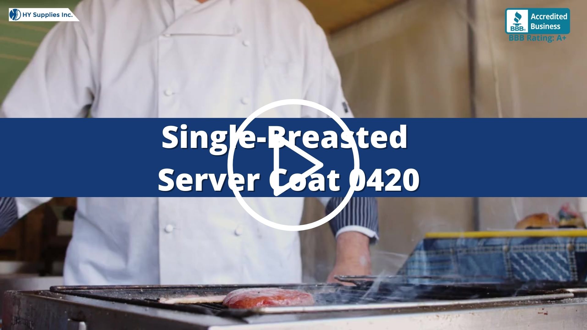 Single-Breasted Server Coat #0420