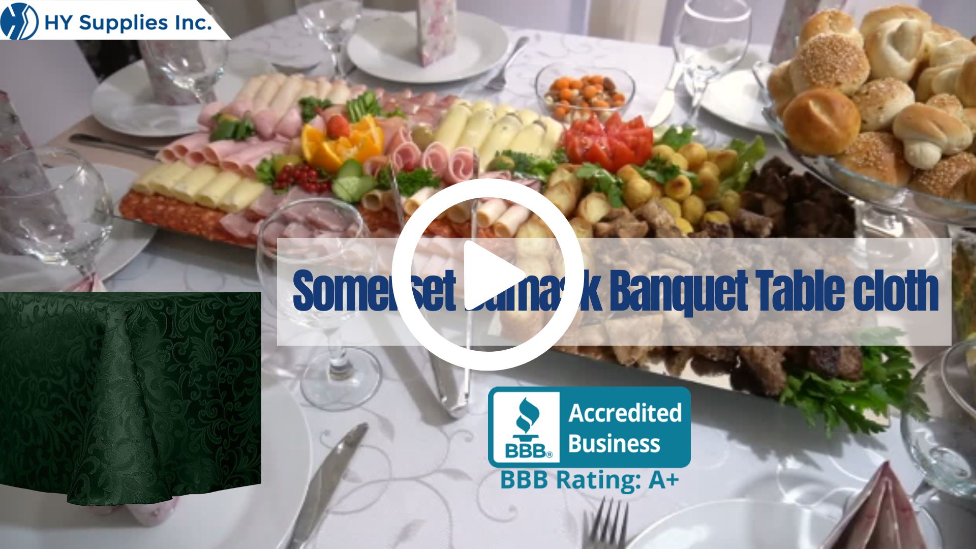 Somerset Damask Banquet Tablecloth 