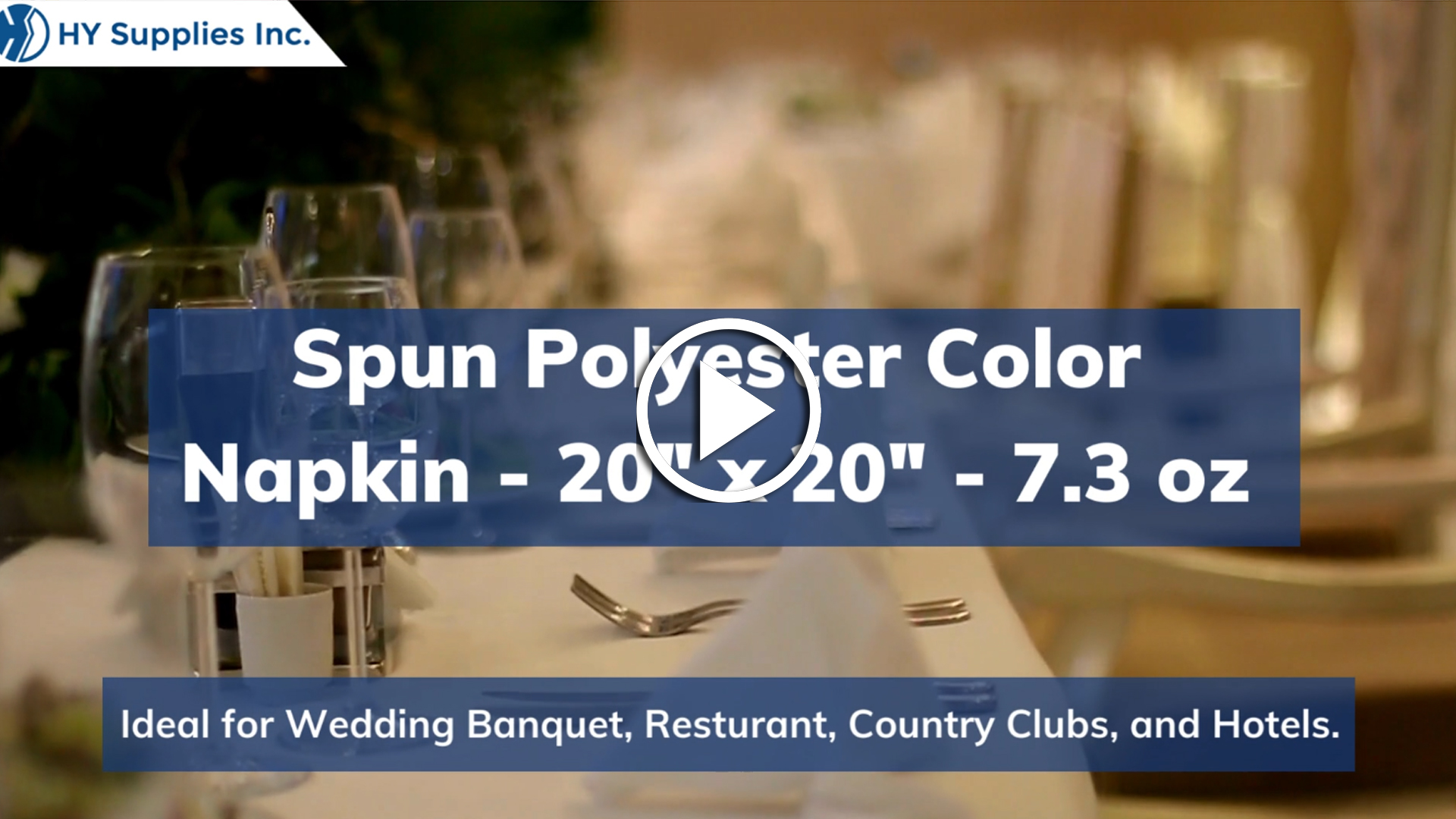 Spun Polyester Color Napkin - 20"" x 20"" - 7.3 oz