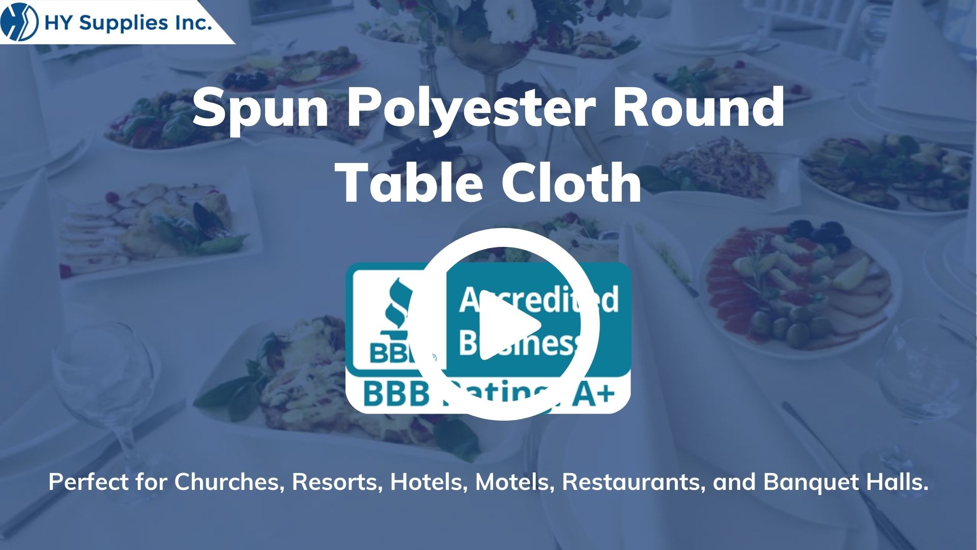 Spun Polyester Round Tablecloth