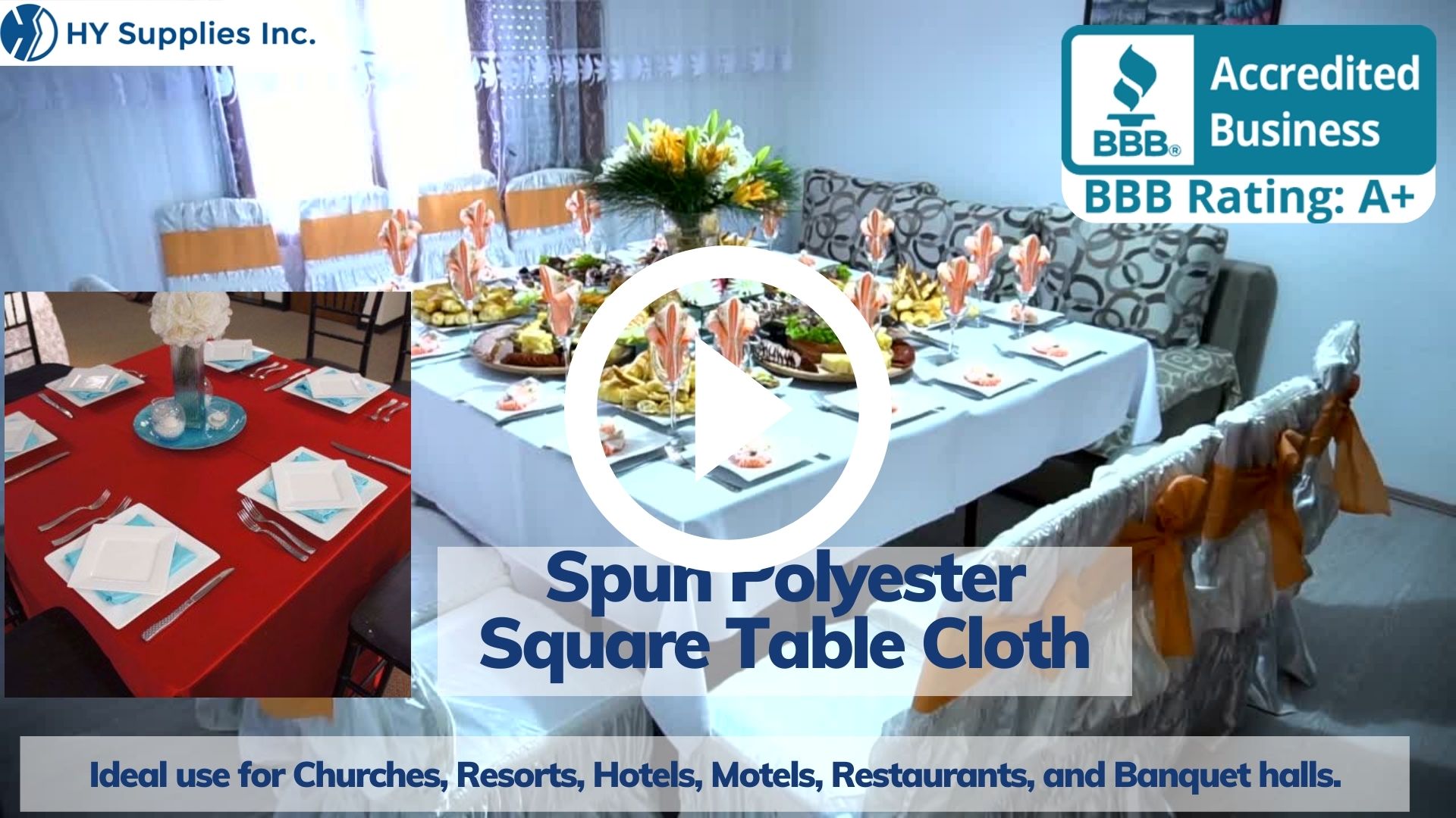 Spun Polyester Square Table Cloth
