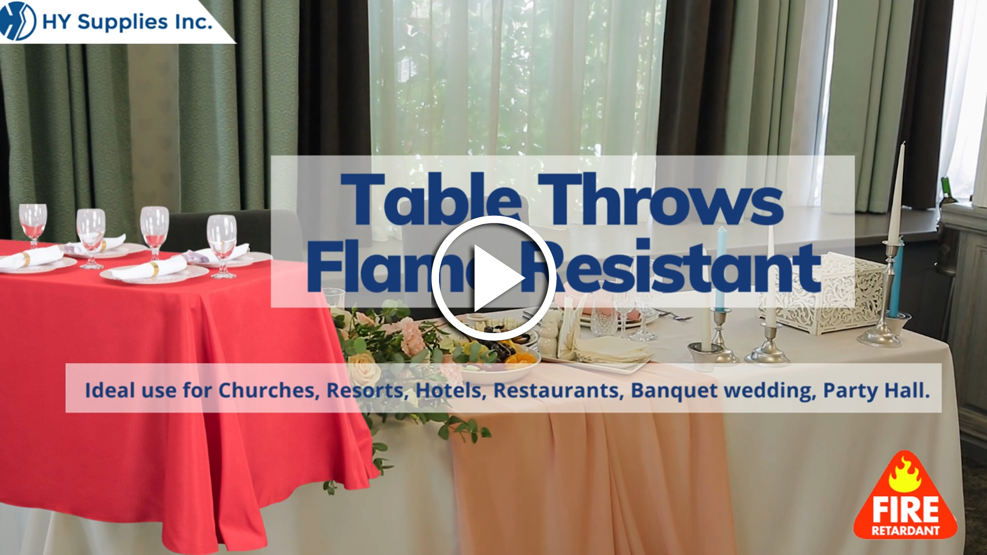 Table Throws-Flame Resistant