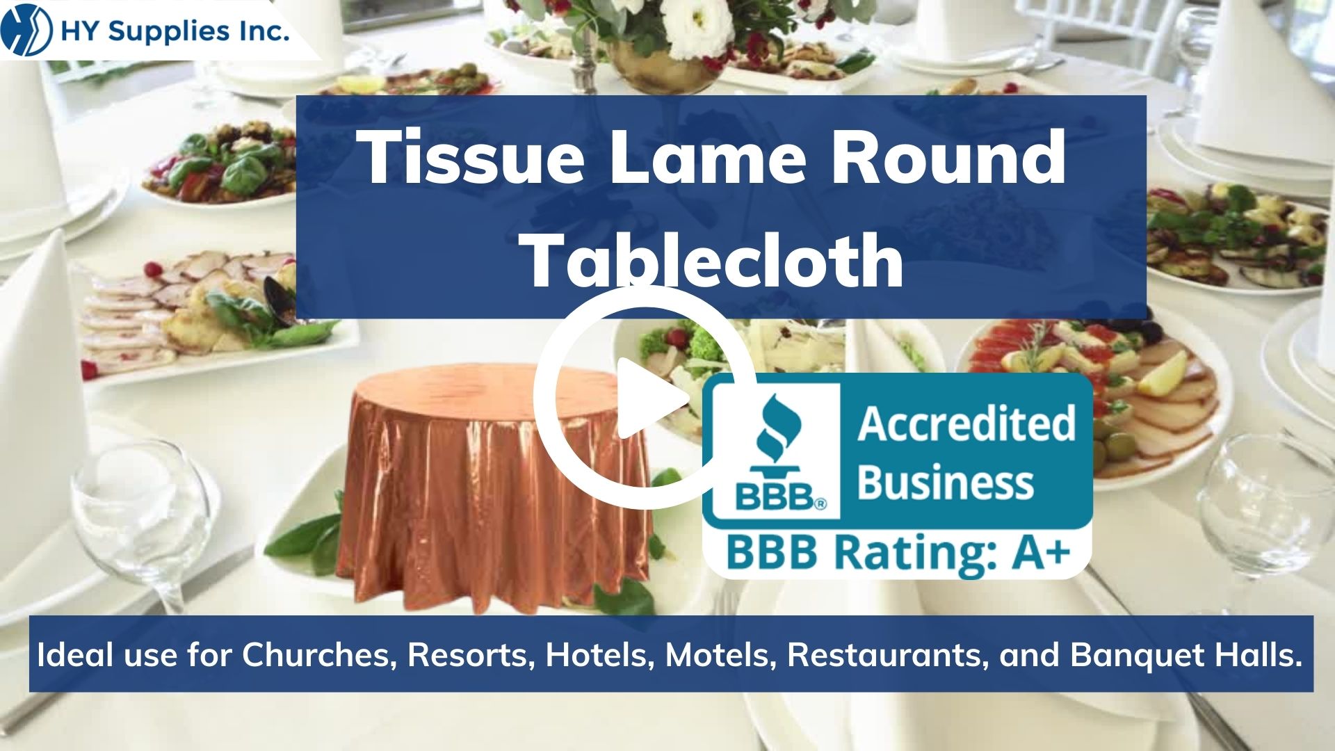 Tissue Lame Round Tablecloth