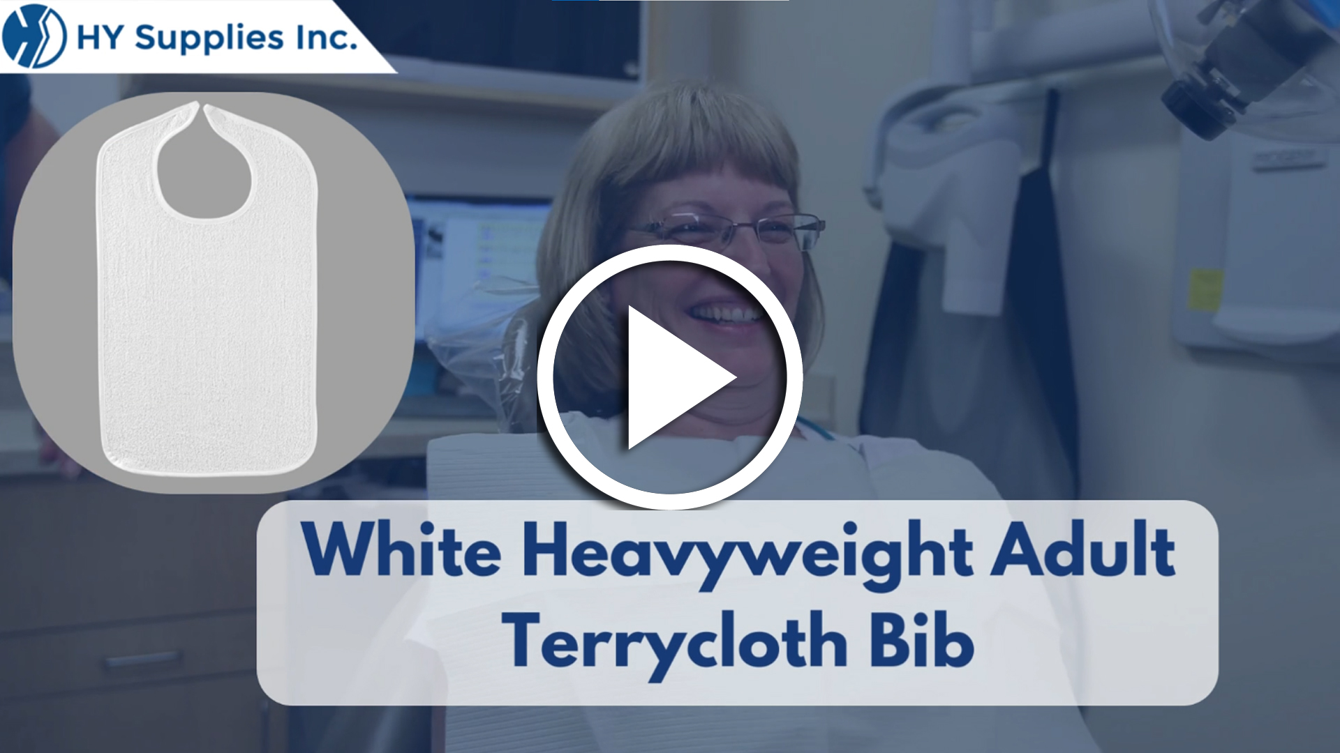 White Heavyweight Adult Terrycloth Bib