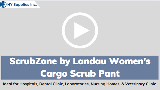 Landau Scrub Zone Women's Straight-Leg Cargo Scrub