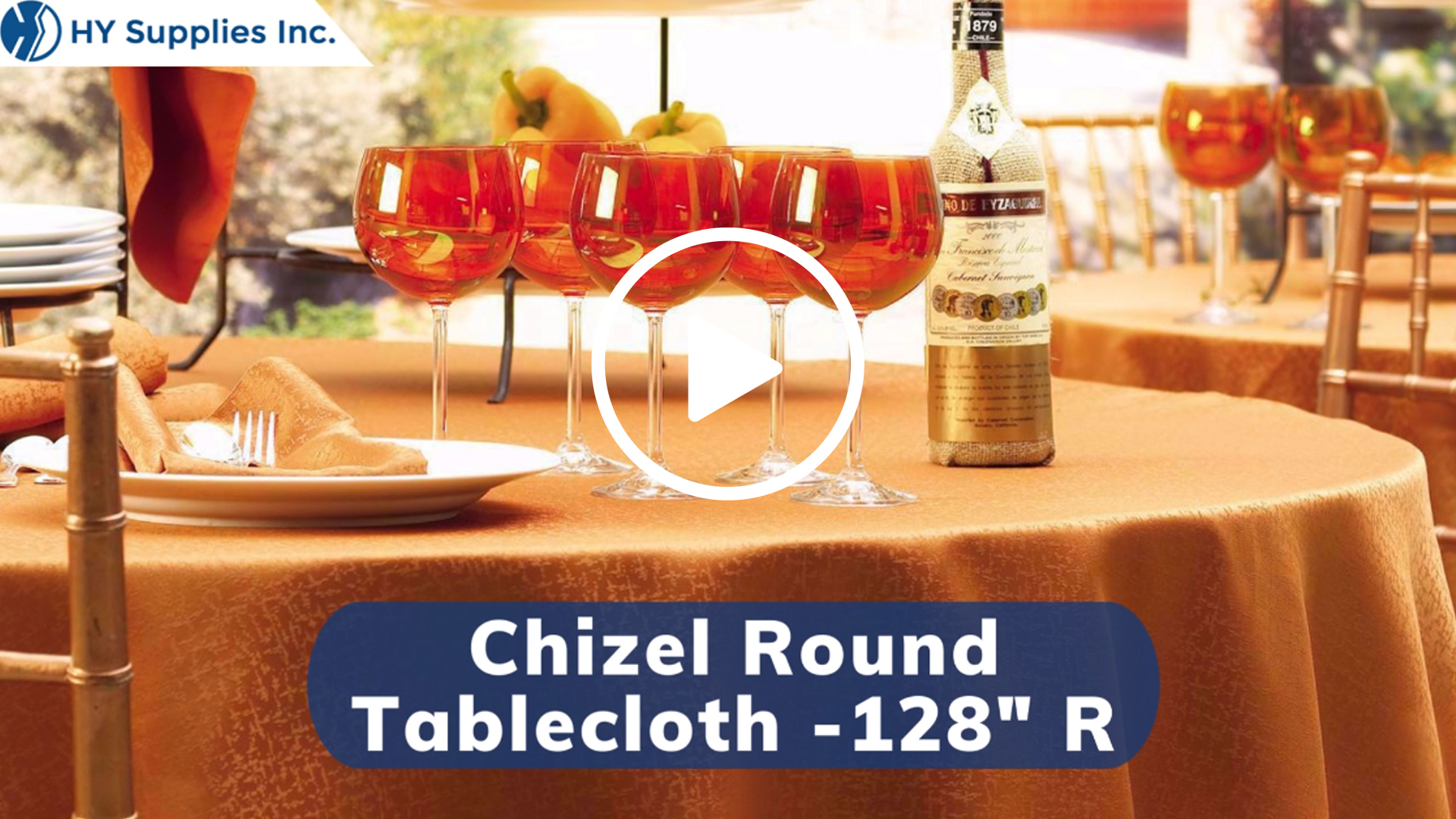 Chizel Round Tablecloth - 128" R