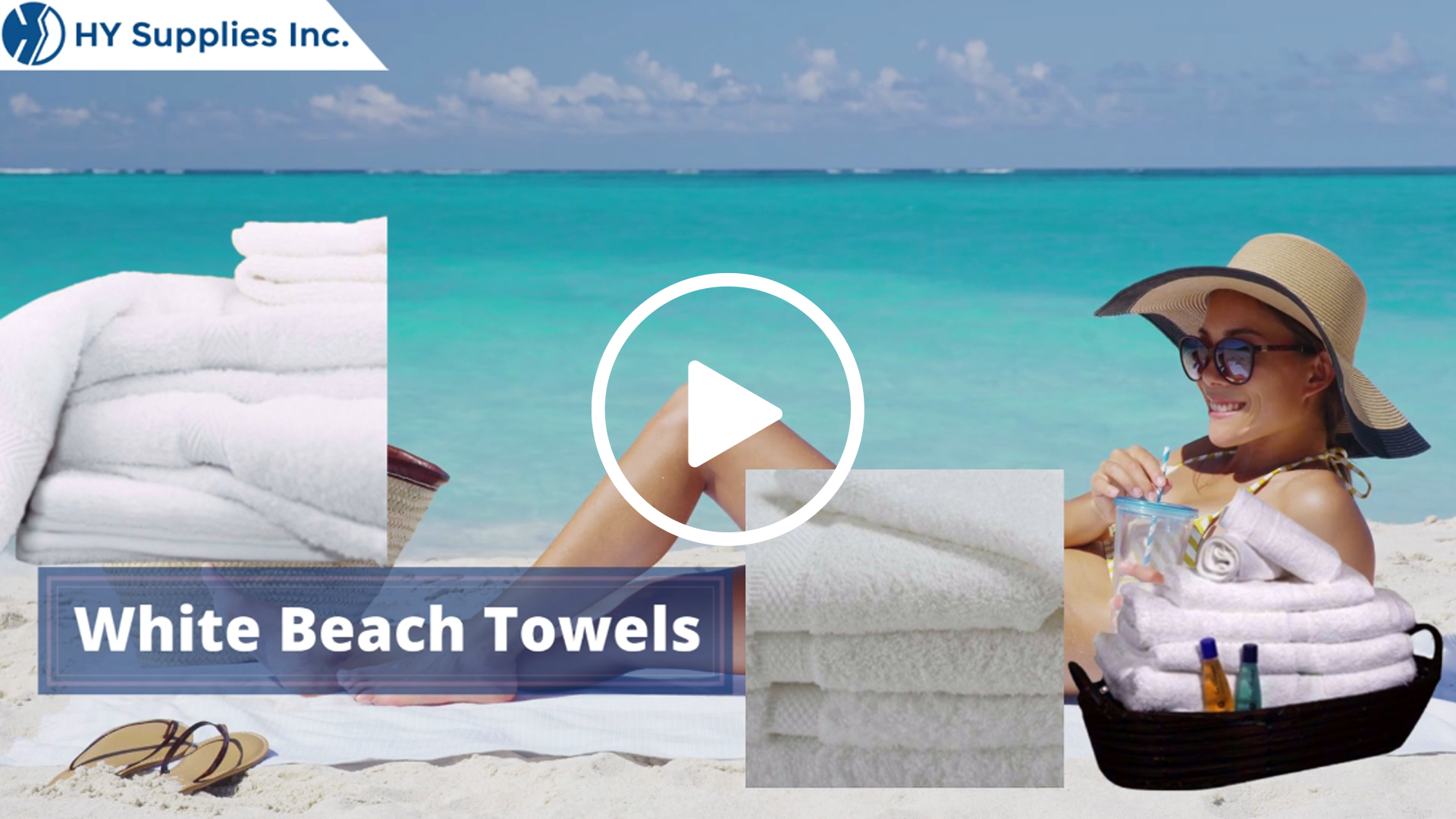 Solid White Beach Towel For Sale