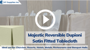 Majestic Reversible Dupioni-Satin Fitted Tablecloth