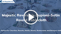 Majestic Reversible Dupioni-Satin Round Tablecloth	