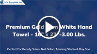 Premium Gold Cam White Hand Towel - 16" x 27"-3.00 Lbs