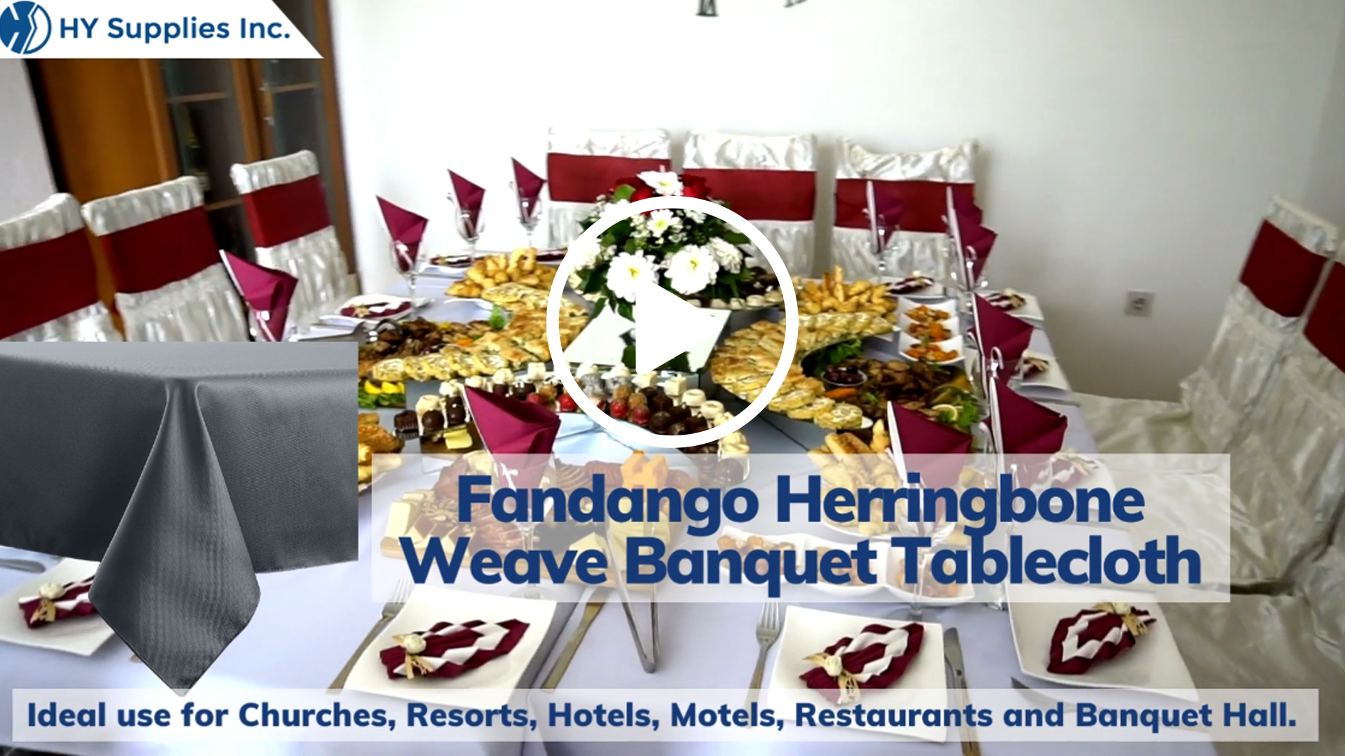 Fandango Herringbone Weave Square Tablecloth