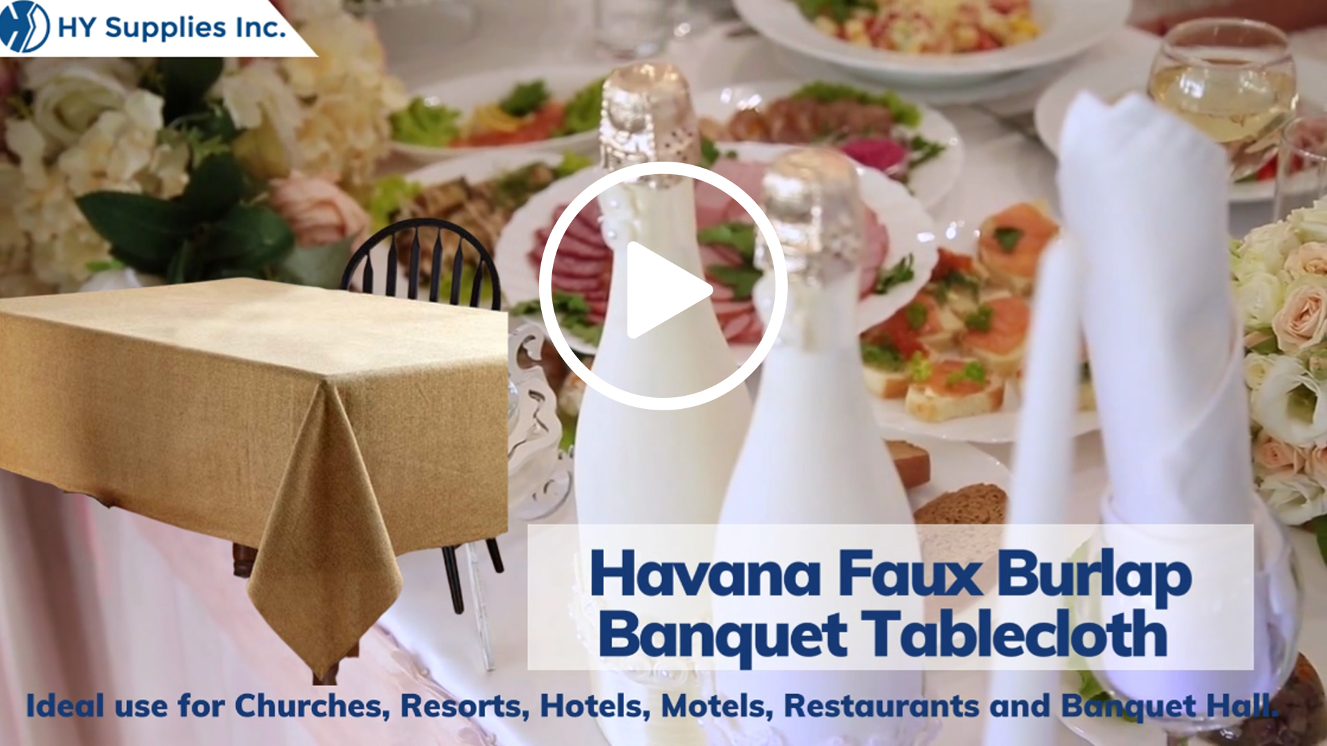 Havana Faux Burlap Banquet Tablecloth