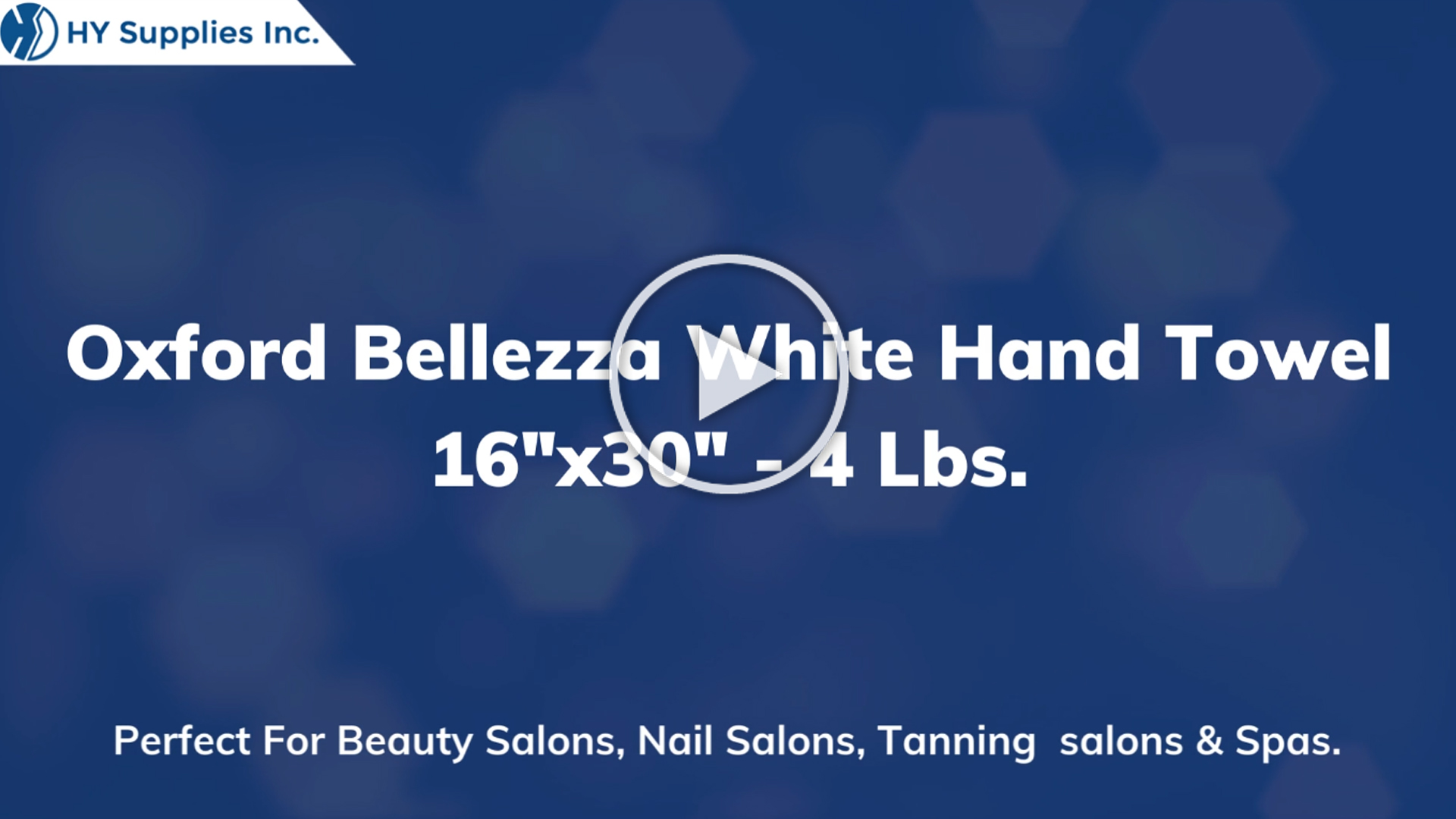 Oxford Bellezza White Hand Towel - 16"x30" - 4 Lbs 