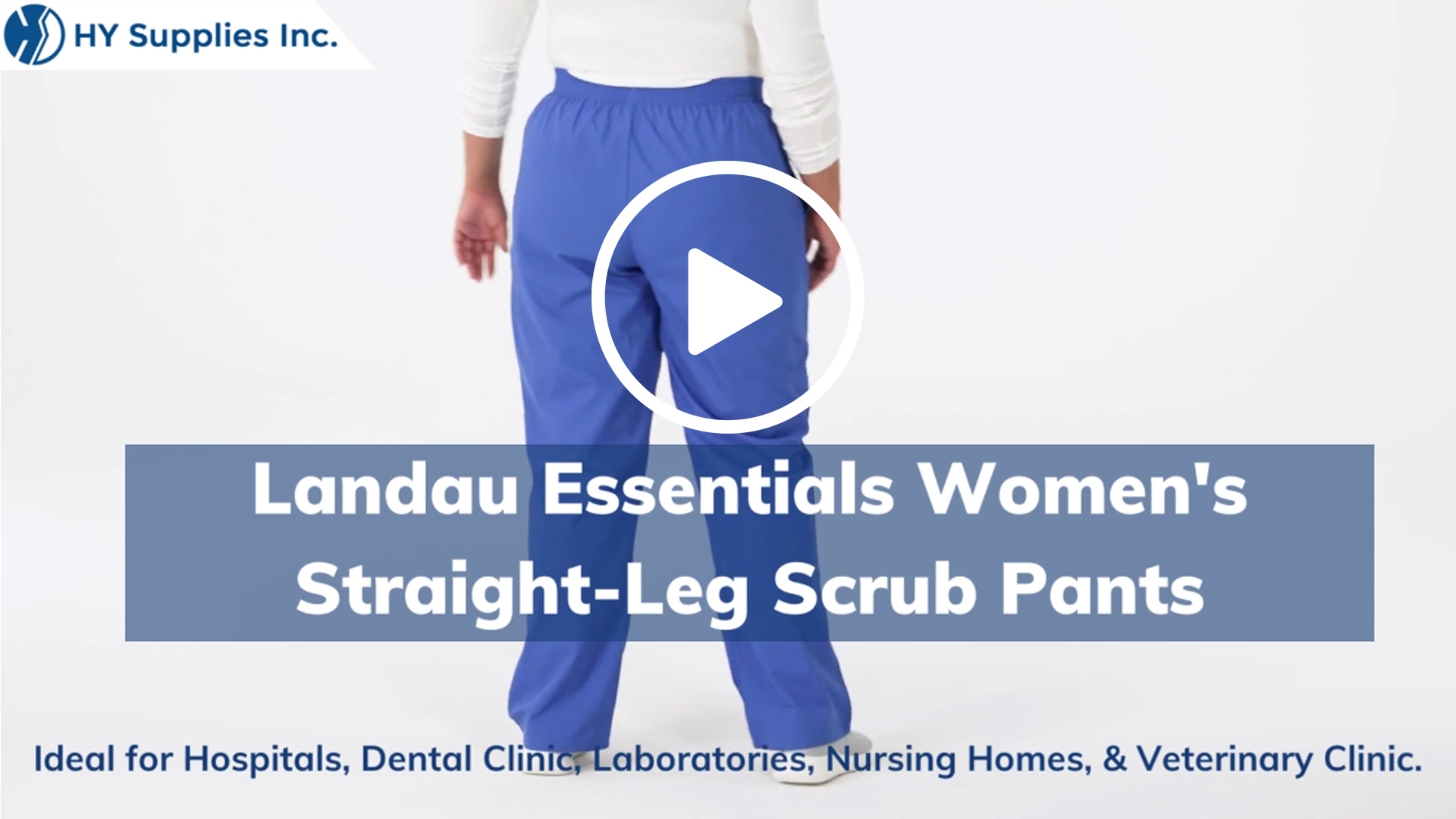 Landau Essentials Women's Straight-Leg Cargo Scrub Pants