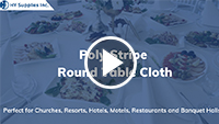Poly Stripe Round Table Cloth	