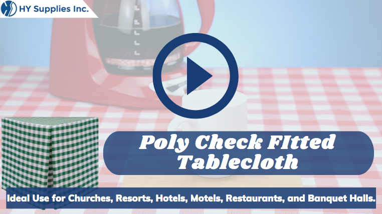Poly Check FItted Tablecloth