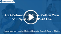 4 x 4 Cabana Pool Towel Cotton Yarn Vat Dyed -35"x 70"-20 Lbs