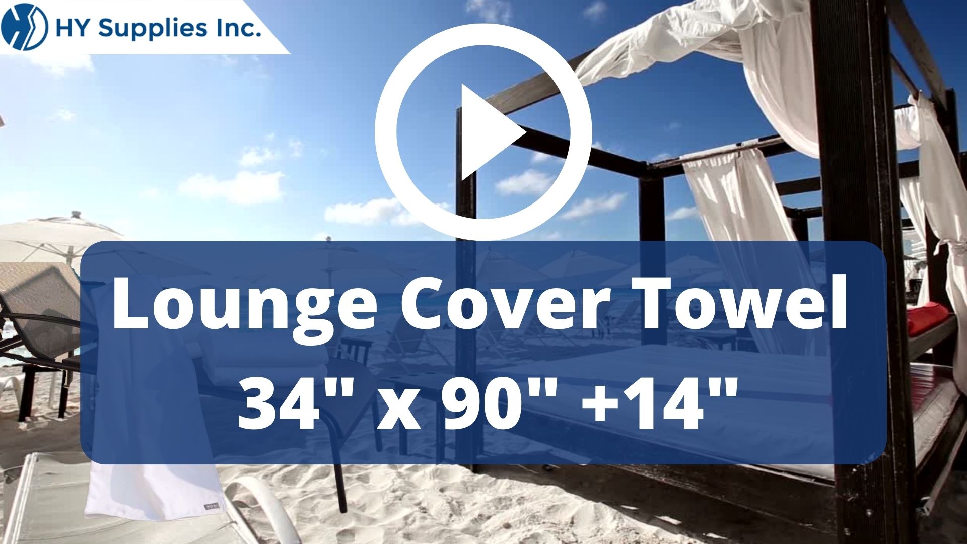 Lounge Cover Towel - 34" x 90" +14"