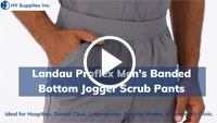 Landau Proflex Men's Banded-Bottom Jogger Scrub Pants	