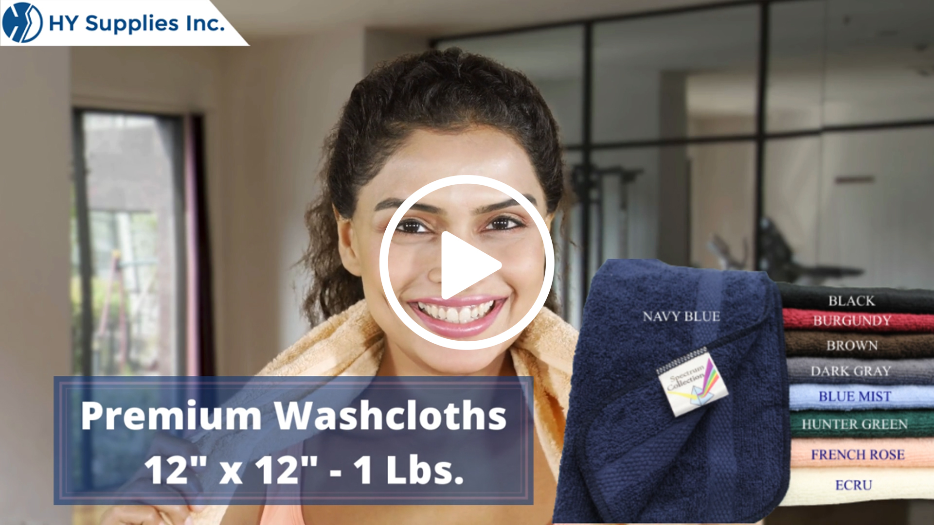 Premium Washcloths - 12" x 12" - 1 Lbs. 