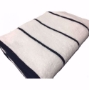 White with Navy Blue Striped Pool Towel Bulk