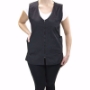 Black salon snap vest