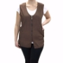 Brown salon snap vest