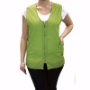 Green salon snap vest