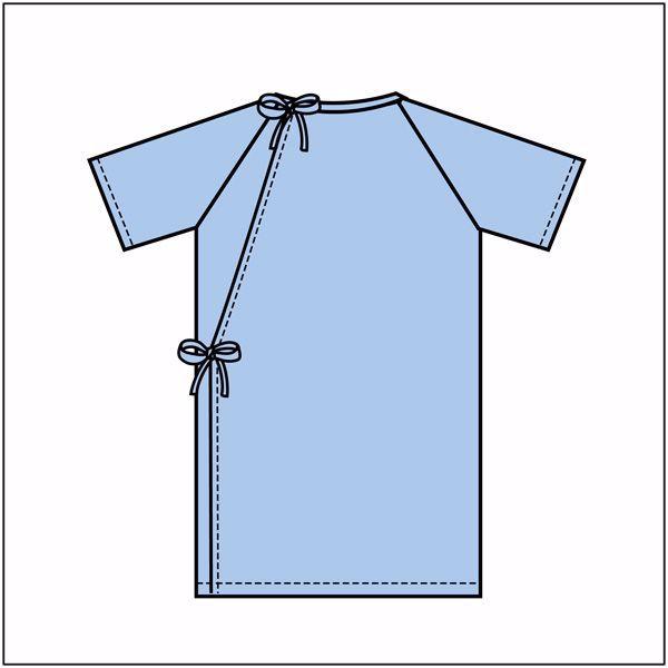 Hospital Clothing Suppliers Patient Gowns with Side Ties Snaps