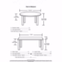 Fandango Herringbone Weave Round Tablecloth - Measurement