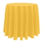 Basic Poly Round Tablecloth - Goldenrod