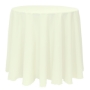 Basic Poly Round Tablecloth - Ivory